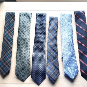 Lot of 6 Blue - ish Ties 💙
